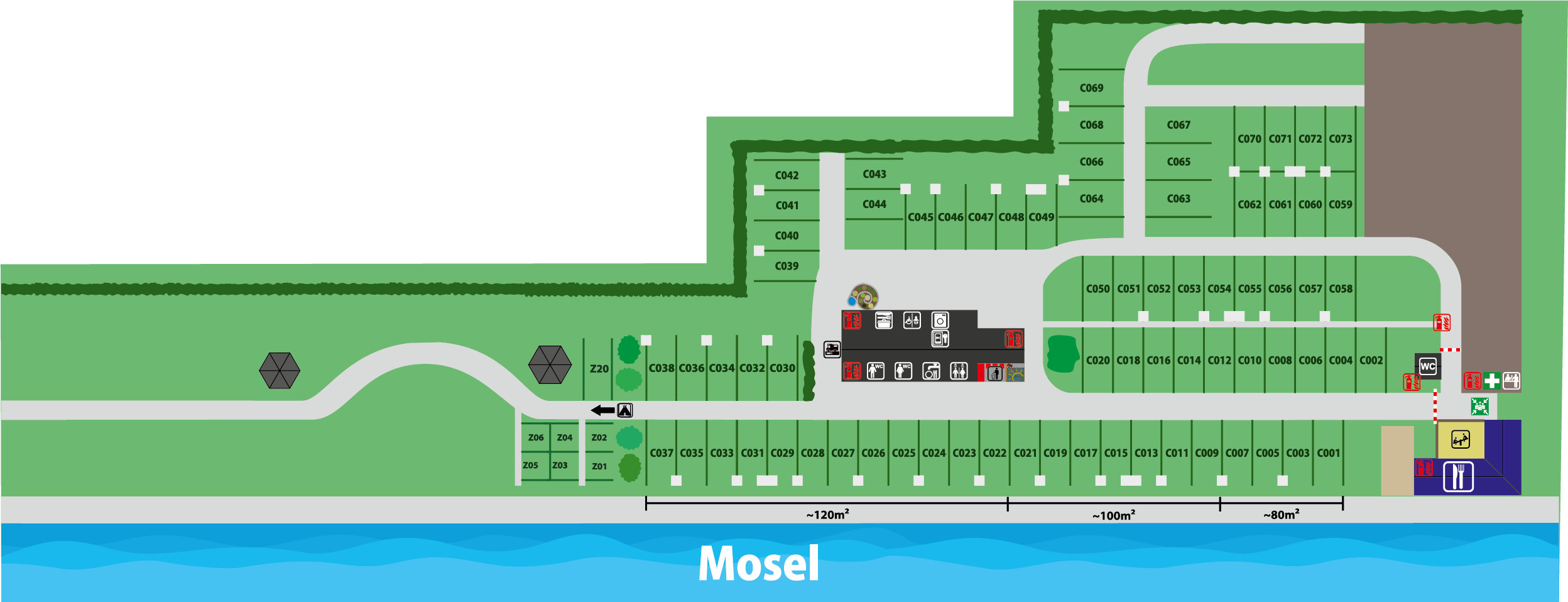 Campingplatz Platzplan
