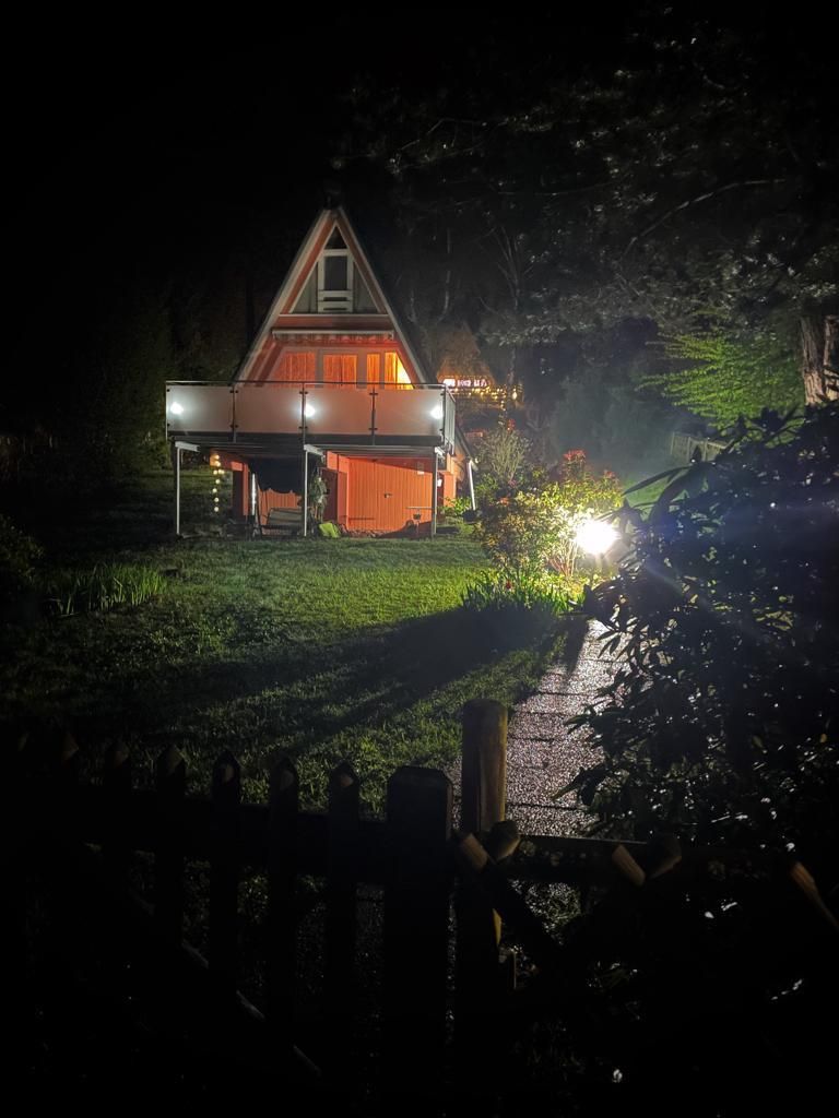 Ferienhaus bei Nacht