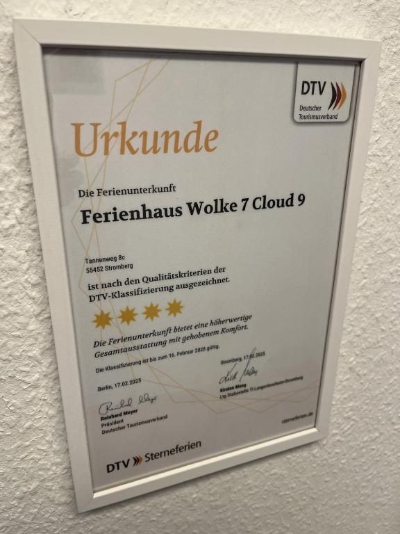 Ferienhaus Wolke 7 Cloud 9