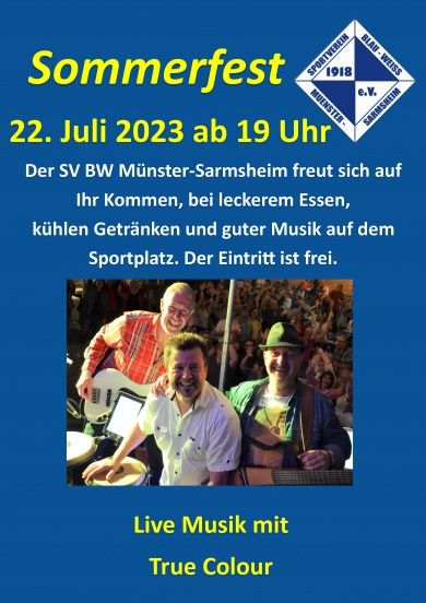 Sommerfest beim Sportverein in Münster-Sarmsheim 22.07.23 - 19 Uhr