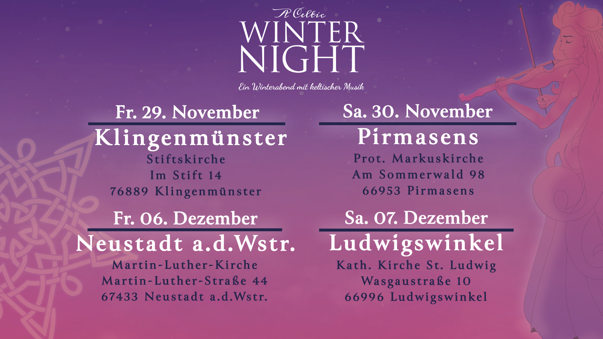 „A Celtic Winter Night“ Tour 2024 – Ein Winterabend mit Céilí